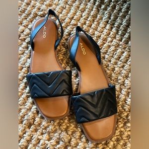 ALDO Black Sandals SZ 10 Great Condition